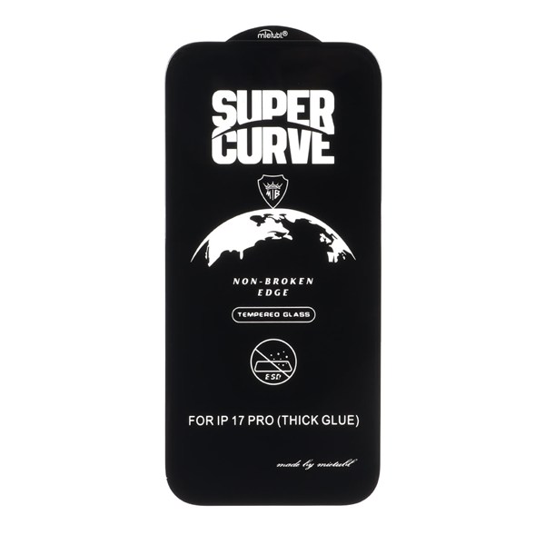 محافظ صفحه نمایش شیشه ای Full Cover ESD SUPER CURVE Mietubl مدل NTC - Apple iPhone 17 Pro
