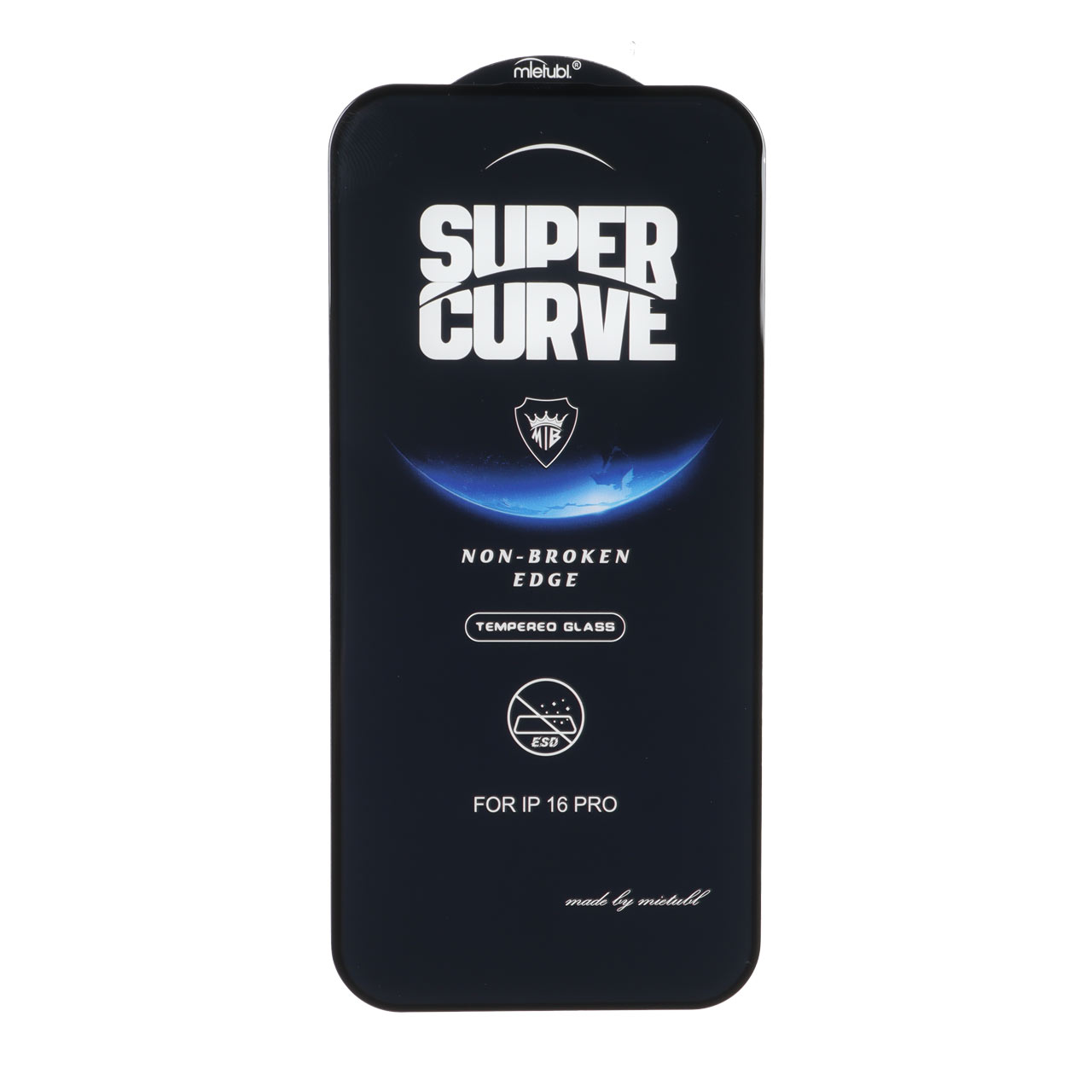 محافظ صفحه نمایش شیشه ای Full Cover ESD SUPER CURVE Mietubl مدل NTC - Apple iPhone 17 / iPhone 16 Pro