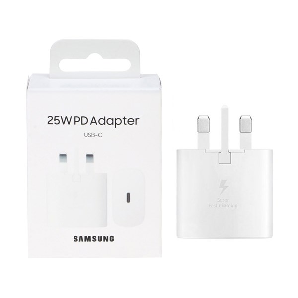 شارژر سه پین SAMSUNG 25W TA800 ( فست و PD) سفید DST ( شش ماهه شرکتی)