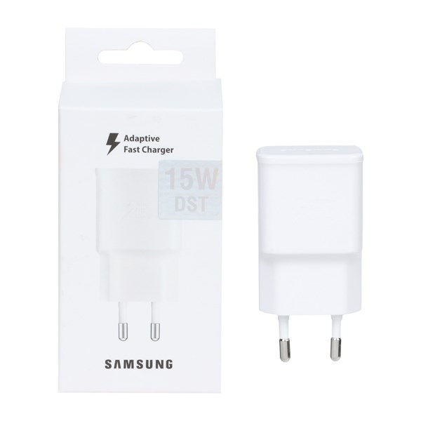 شارژر دیواری فست تک پورت SAMSUNG مدل 15W - سفید - DST (گارانتی شش ماهه)