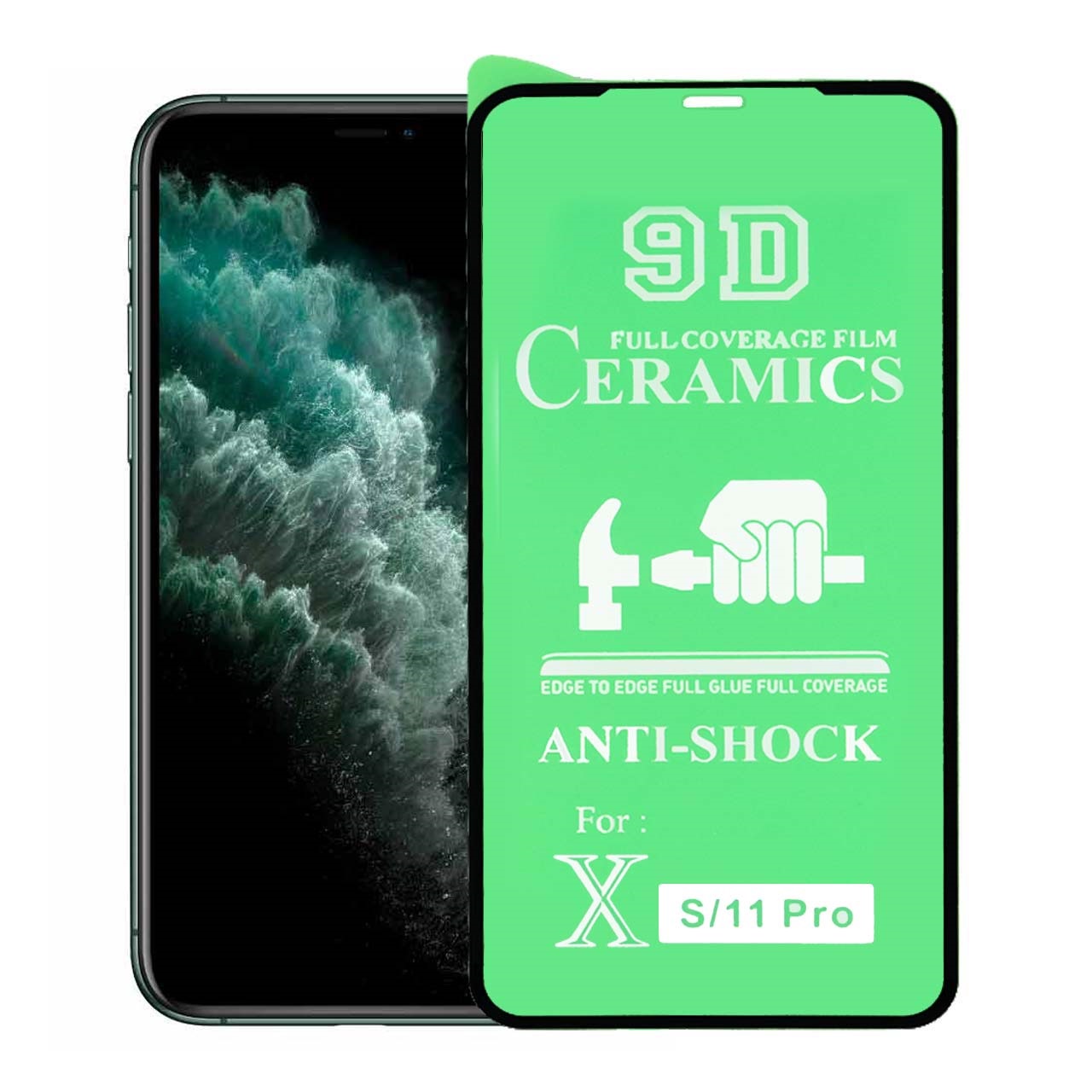 محافظ صفحه نمایش شیشه ای سرامیکی iphone xs/ 11pro/ x