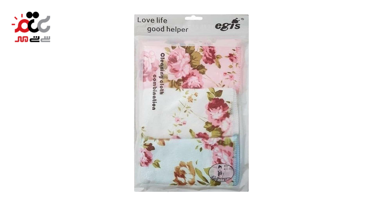 دستمال یی یی مدل flower مجموعه 3 عددی