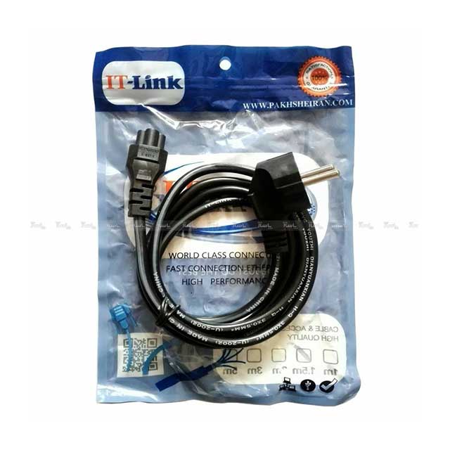 کابل برق سه پین منبع تغذیه لپ تاپ ای تی-لینک 1.5 متری