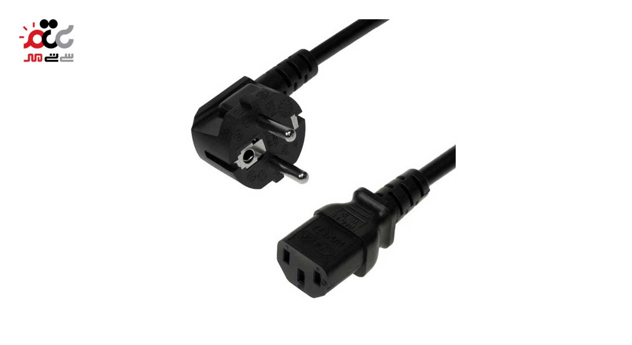 کابل برق سه پین منبع تغذیه کامپیوتر طول 5 متر