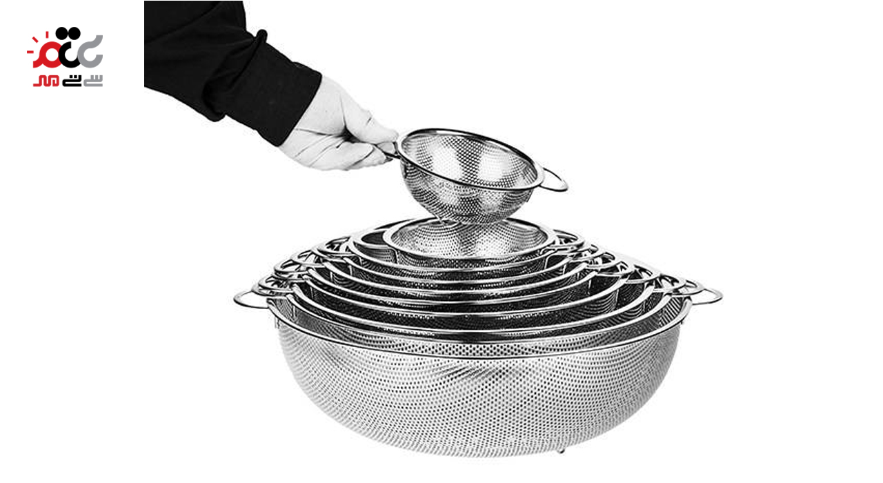 آبکش استیل مدل پانچ مجموعه 10 عددی