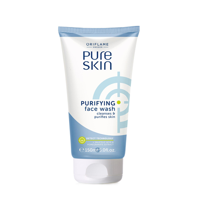 ژل شستشو صورت مدل pure skin اوریفلیم 150 میلی لیتری