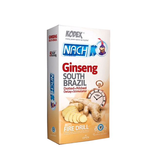 کاندوم تاخیری جینسینگ کدکس مدل Ginseng بسته 12 عددی