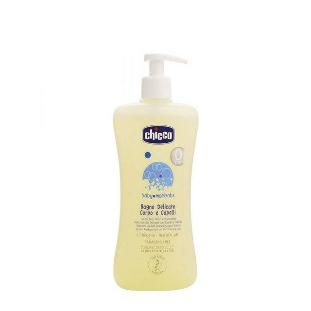 شامپو سر و بدن بچه چیکو مدل Gentle Body and wash حجم 500 میلی لیتری