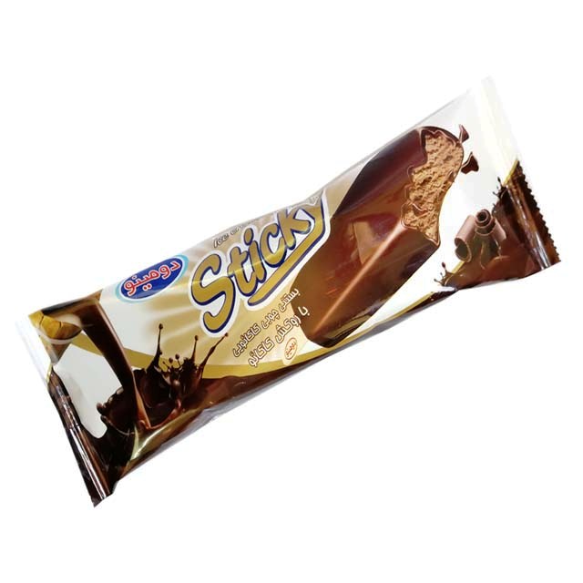 بستنی چوبی کاکائویی با روکش کاکائو دومینو 60 گرمی