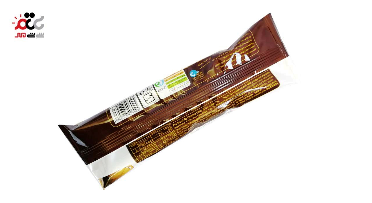 بستنی چوبی کاکائویی با روکش کاکائو دومینو 60 گرمی