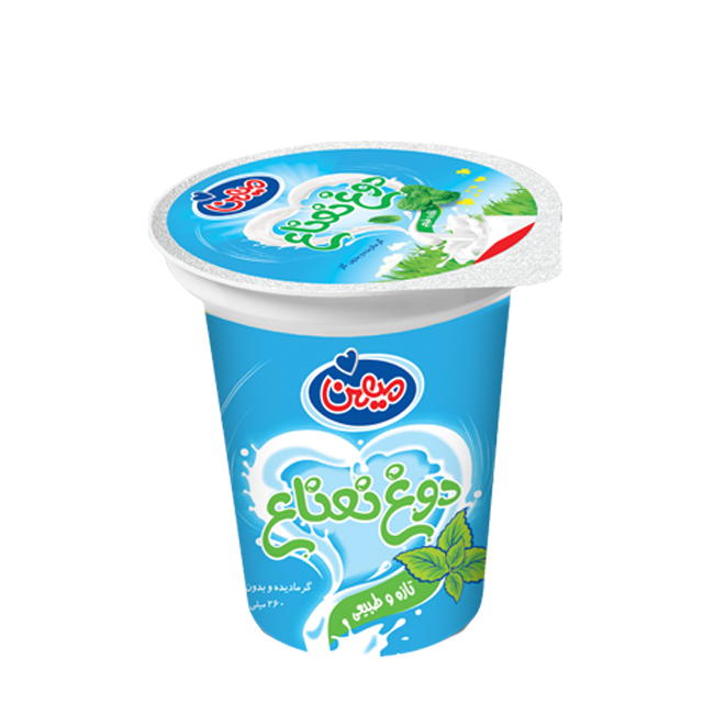 ارزانترین دوغ بدون گاز لیوانی نعنا میهن 260 میلی لیتری