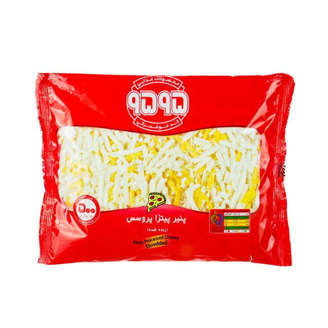 پنیر پیتزا پروسس رنده شده 9595 وزن 500 گرمی 