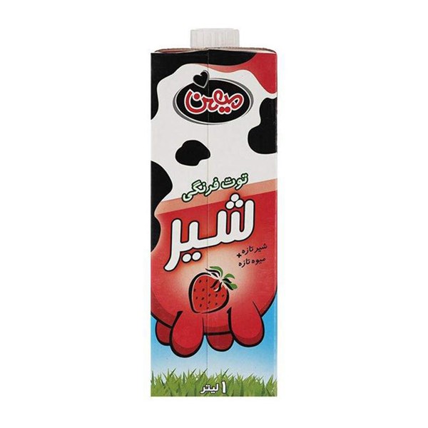 شیر توت فرنگی میهن 1000 میلی لیتری