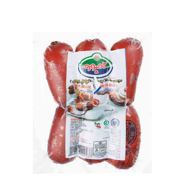 سوسیس کوکتل دودی 55 درصد گوشت کامپوره 500 گرمی 