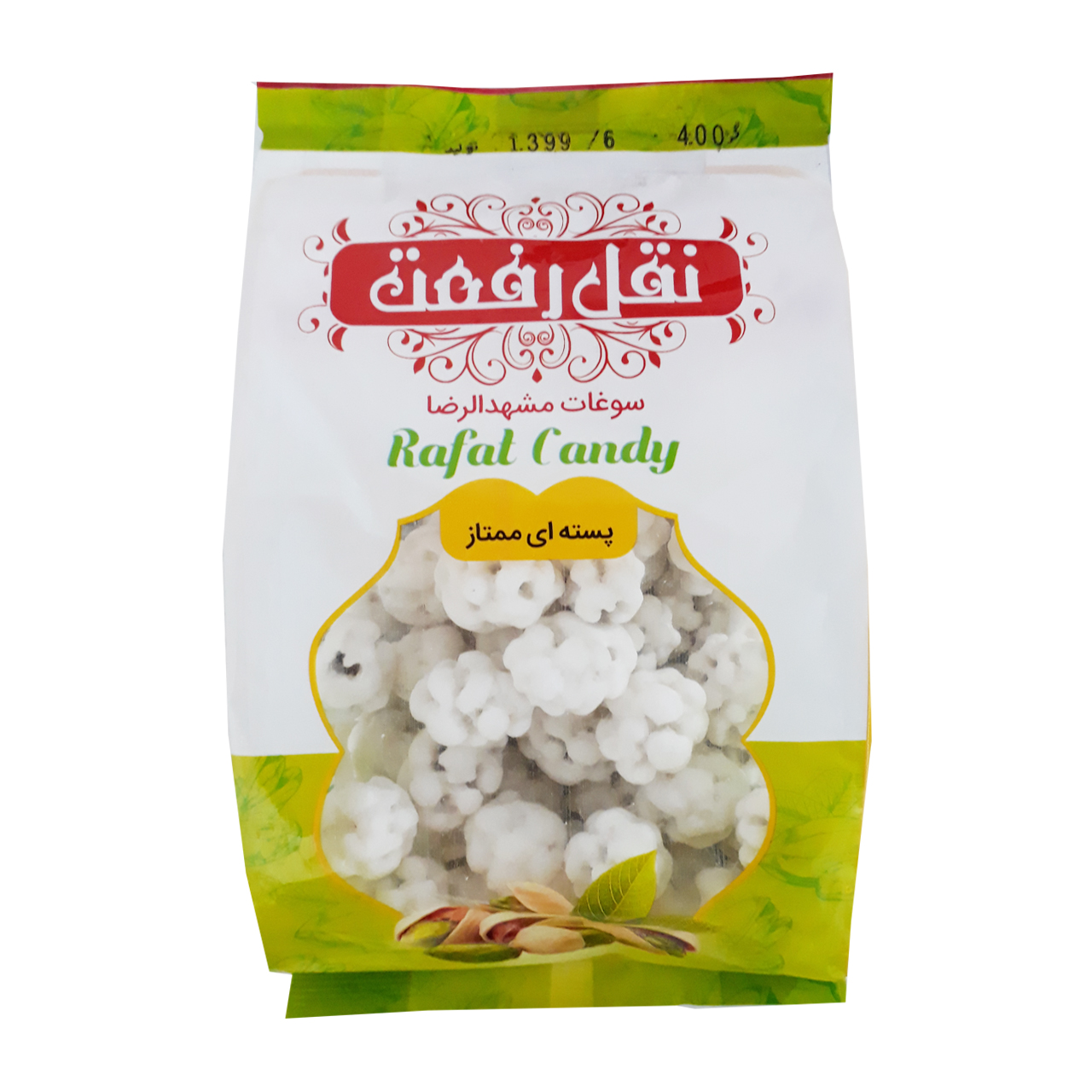 ننقل پسته ای ممتاز رفعت 400 گرمی