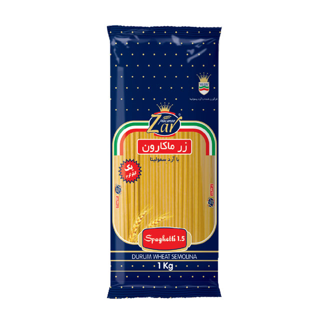 ماکارونی قطر 1.5 زر ماکارون 1000 گرمی