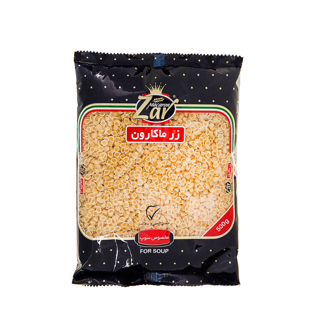 ماکارونی فرمی صدفی سوپی زر ماکارون 500 گرمی