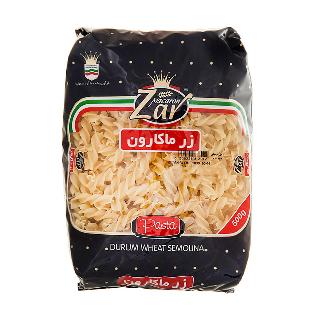 ماکارونی فرمی فوسیلی  زر ماکارون 500 گرمی