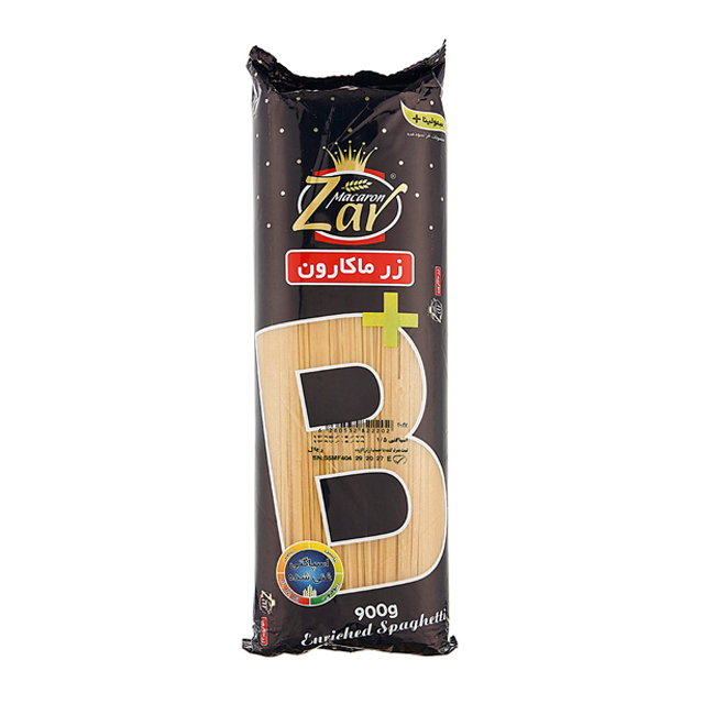 ماکارونی قطر 1.5 غنی شده زر ماکارون 900 گرمی