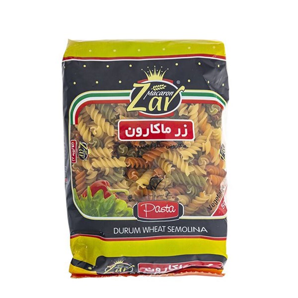 ماکارونی فرمی مته ای سبزیجات زر ماکارون 500 گرمی