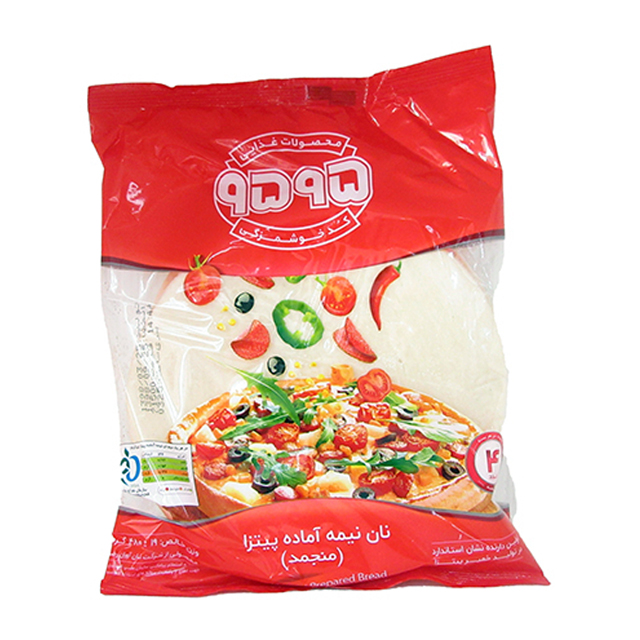 نان منجمد نیمه آماده پیتزا 9595 مقدار 480 گرمی