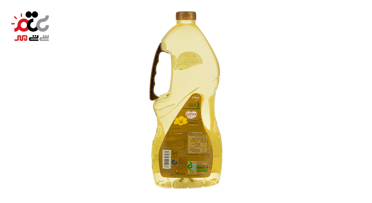 روغن مایع کانولا لادن طلایی 3 لیتری