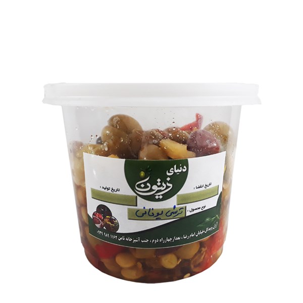 ترشی یونانی دنیای زیتون 500 گرمی