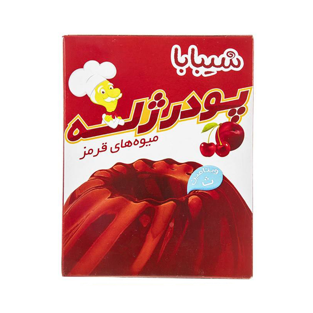 پودر ژله میوه های قرمز شیبابا 100 گرمی