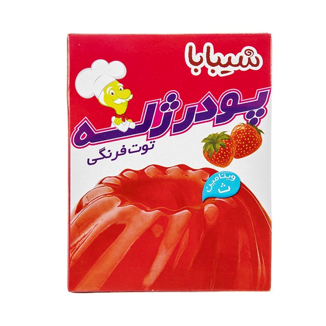 پودر ژله توت فرنگی شیبابا 100 گرمی