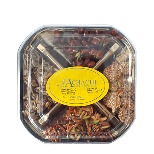 سوهان عسلی چهار مغز آچاچی 205 گرمی