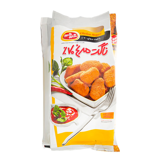 ناگت مرغ 70 درصد شام شام 250 گرمی