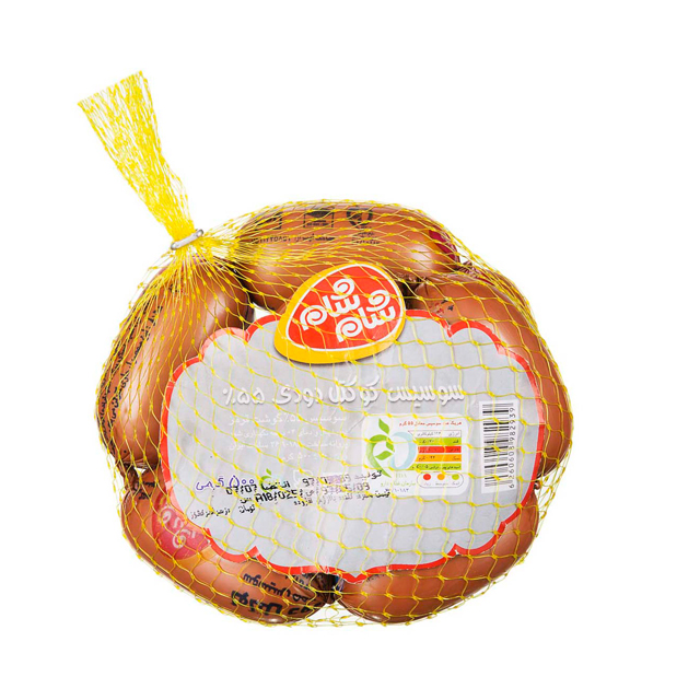 سوسیس کوکتل دودی 55 درصد گوشت تنوری شام شام 500 گرمی 