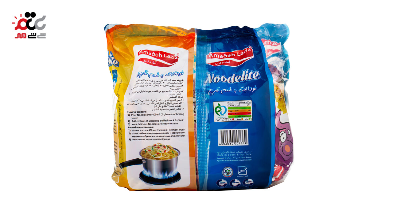 نودالیت با طعم قارچ 5 عددی آماده لذیذ 75 گرمی