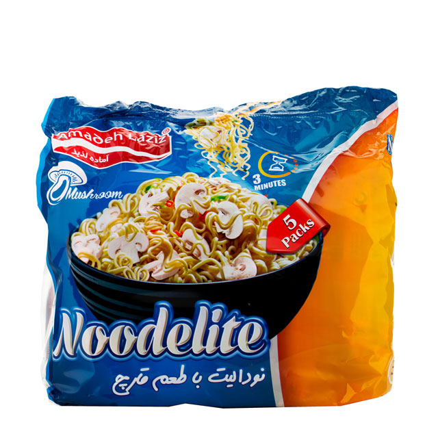 نودالیت با طعم قارچ 5 عددی آماده لذیذ 75 گرمی