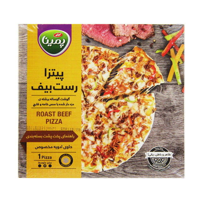 پیتزا آماده رست بیف سایز متوسط کاله پمینا 380 گرمی