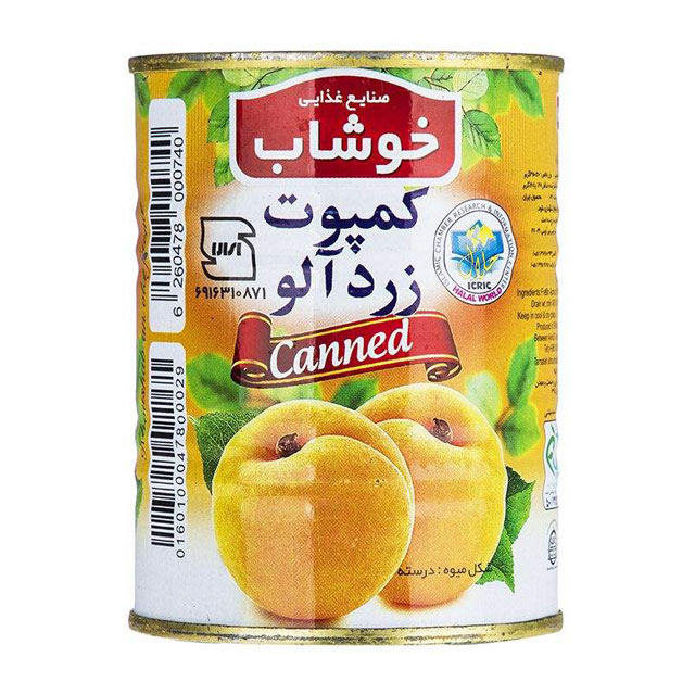  کمپوت زردآلو خوشاب 350 گرمی