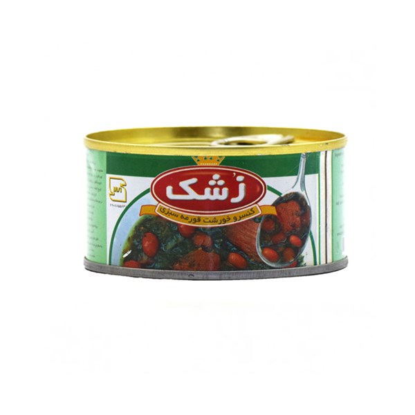 کنسرو خورشت قرمه سبزی با مرغ زشک 180 گرمی