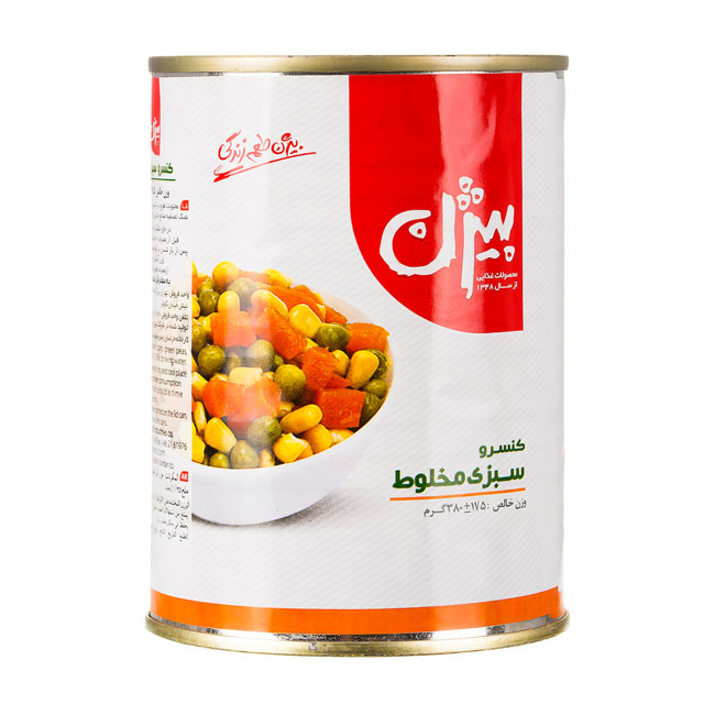 کنسرو سبزی مخلوط بیژن 380 گرمی