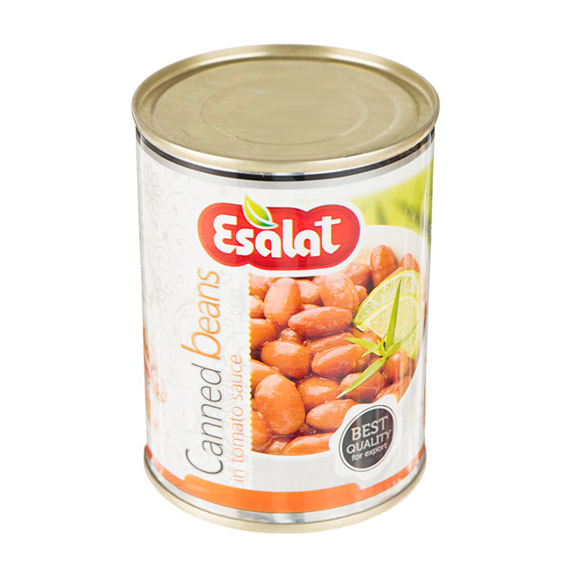 کنسرو خوراک لوبیا چیتی در سس گوجه فرنگی اصالت 380 گرمی