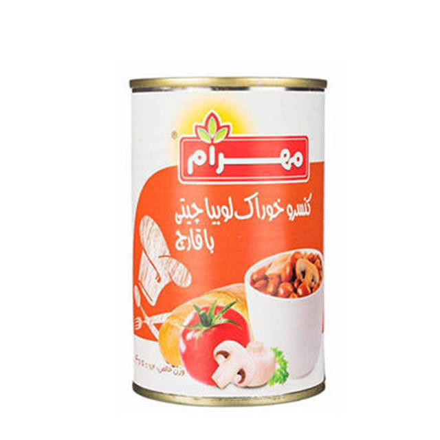 کنسرو لوبیا چیتی با قارچ مهرام 400 گرمی