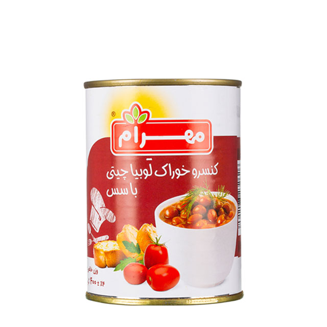 کنسرو خوراک لوبیا چیتی با سس مهرام 400 گرمی