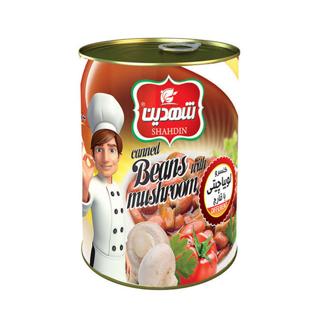کنسرو لوبیا چیتی با قارچ شهدین 370 گرمی