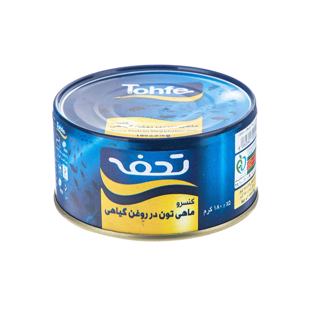 کنسرو تون ماهی در روغن گیاهی تحفه 180 گرمی