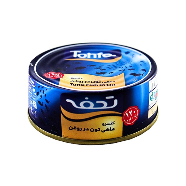 کنسرو تون ماهی در روغن گیاهی تحفه 120 گرمی