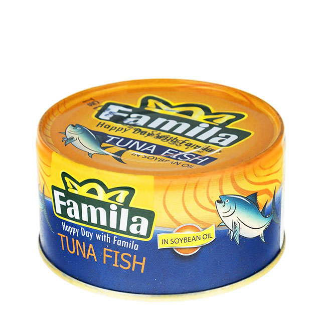 کنسرو ماهی تن در روغن سویا فامیلا 180 گرمی 