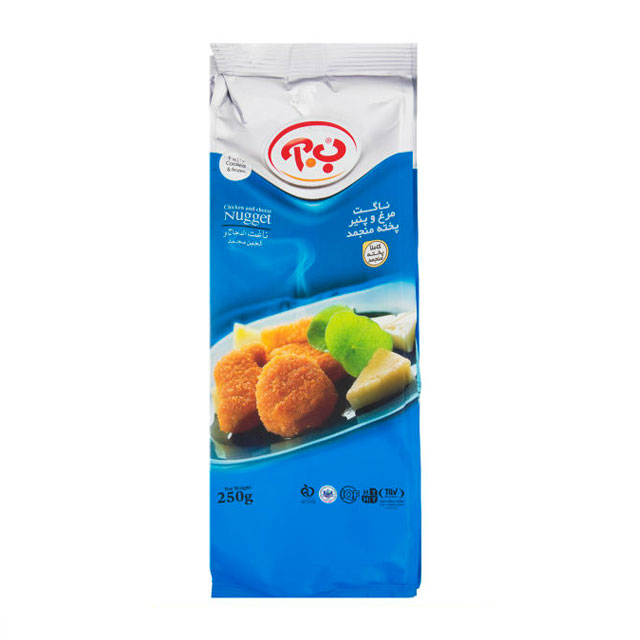 ناگت مرغ و پنیر ب.آ 250 گرمی
