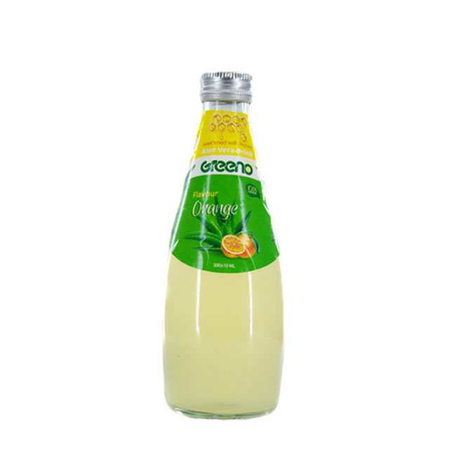 نوشیدنی آلوئه ورا گرینو با طعم پرتقال شیرین شده با عسل 300 میلی لیتری