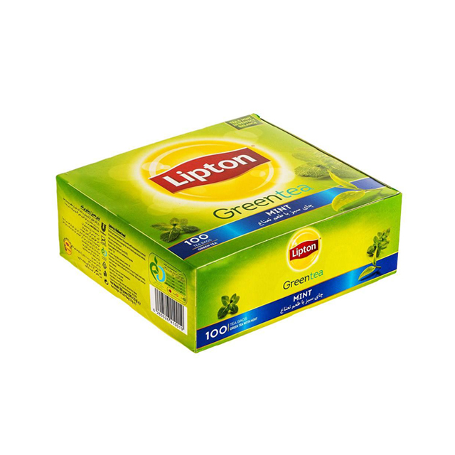 چای سبز کیسه ای لیپتون با طعم لیمو 100 عددی