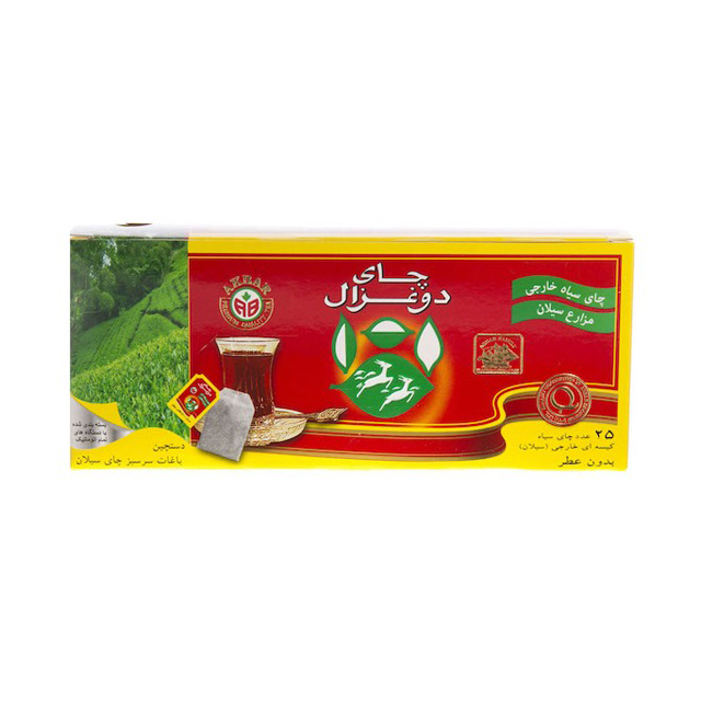 چای کیسه ای سیاه چای دوغزال 25 عددی