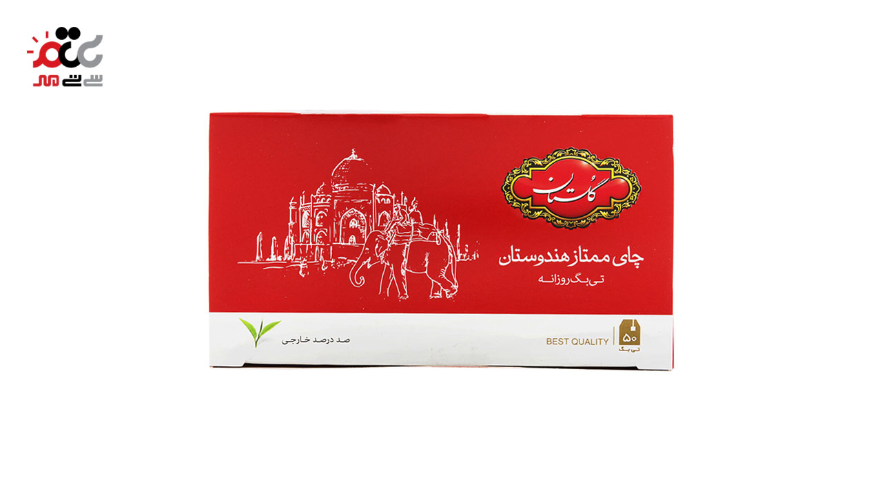 چای کیسه ای خارجی قرمز گلستان بسته 50 عددی